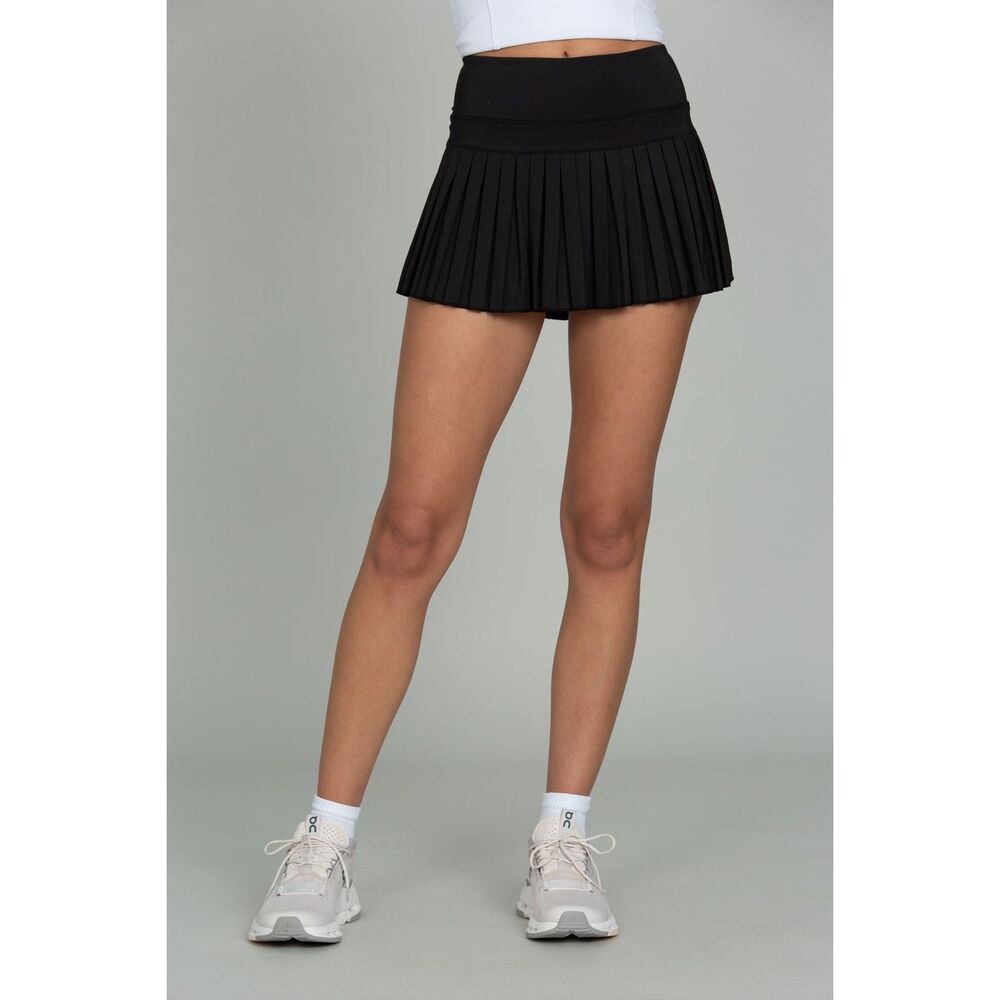 ✨Gold Hinge BLACK PLEATED TENNIS SZ SMALL SKIRT✨ - Picture 5 of 7